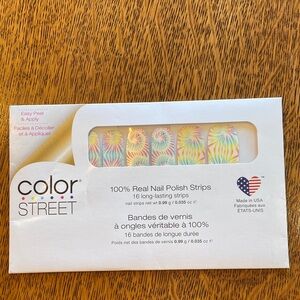 Color Street Polish Strips Tie Dye Rainbow Dry application, Lasting, Real polish
